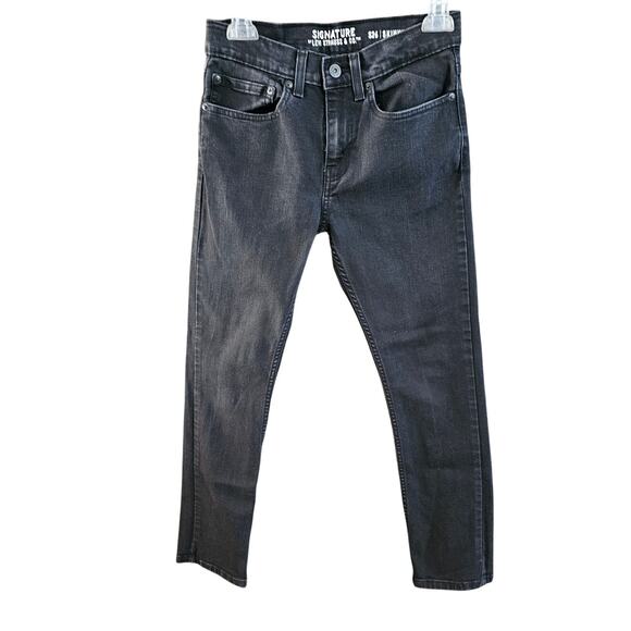 Signature by Levi Strauss Denim - Levis Signature Jeans 26 Black Skinny Jean Levi Strauss Co Adjustable Waist